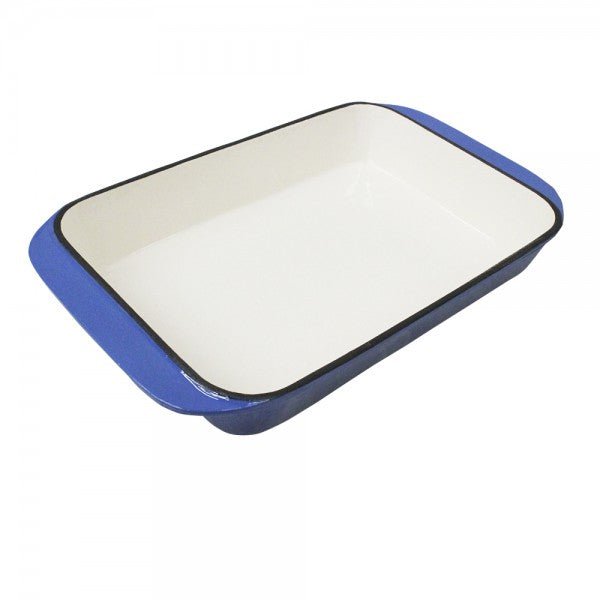 Asadera De Hierro Enlozada Azul 35 Cm