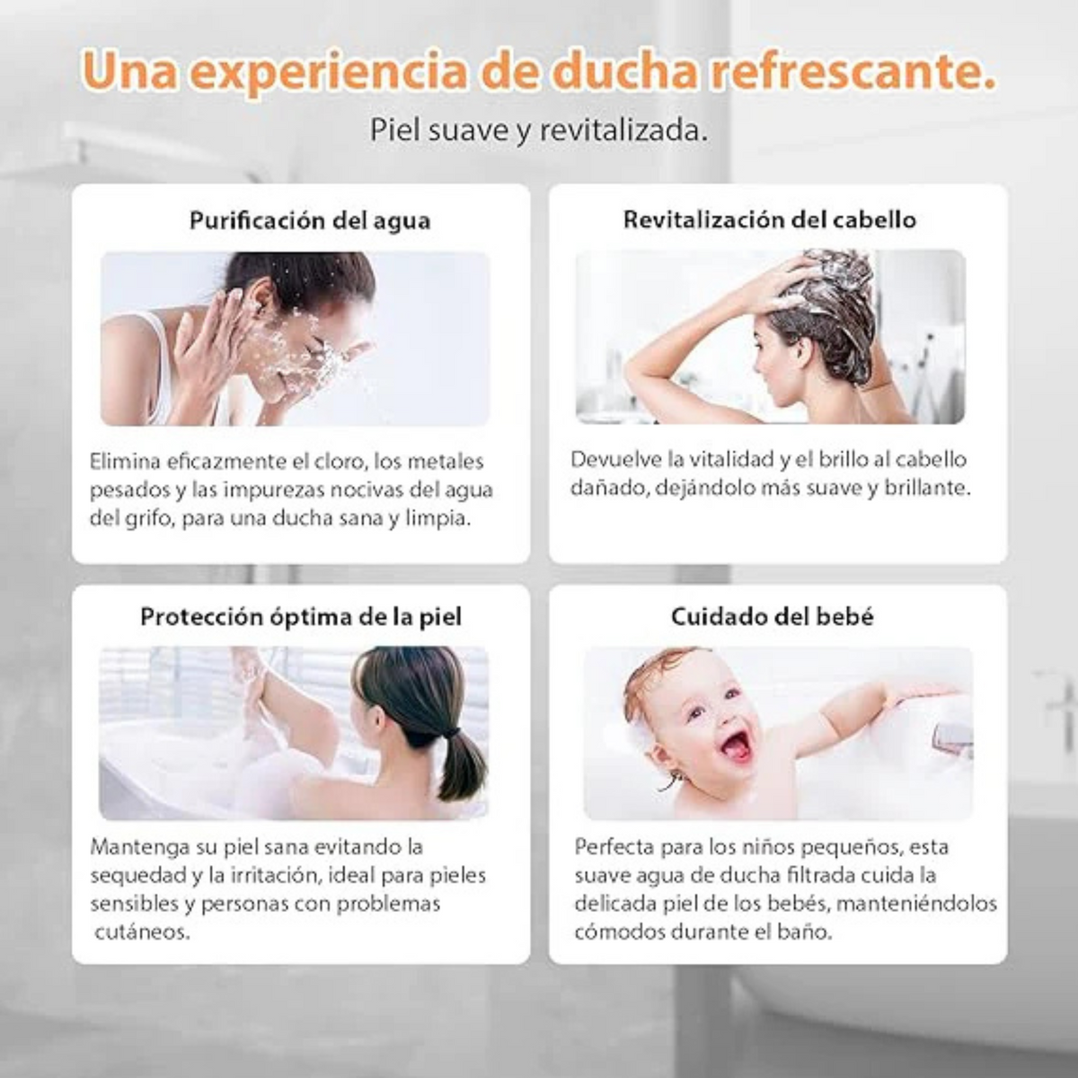 Ducha de Alta Presión con Filtro (3 Filtros ¡GRATIS!)