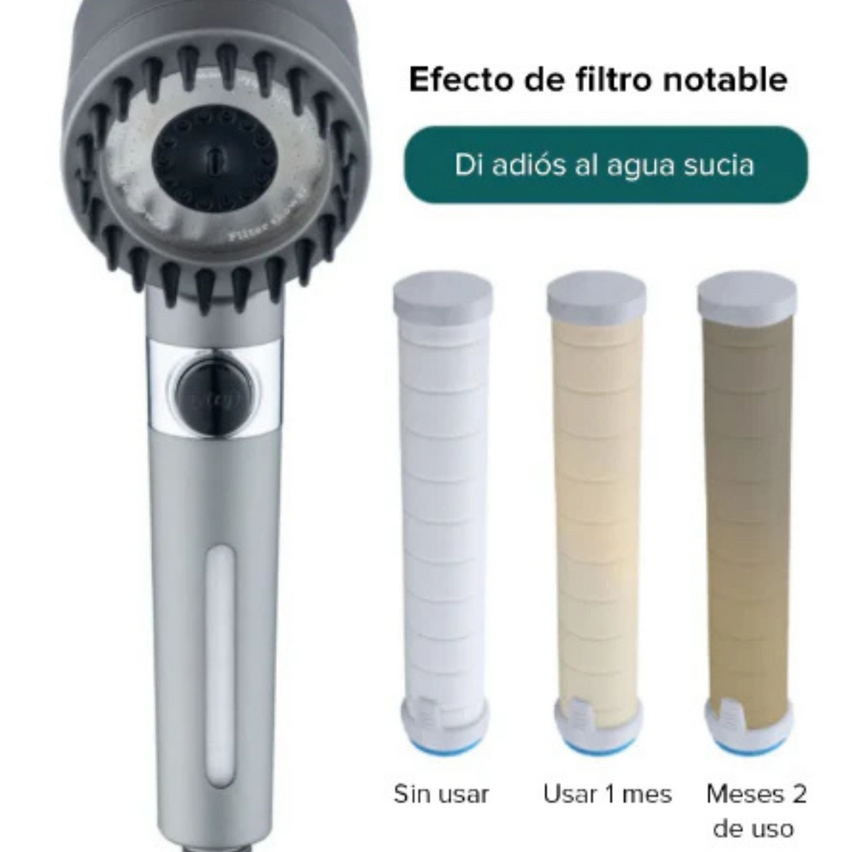 Ducha de Alta Presión con Filtro (3 Filtros ¡GRATIS!)