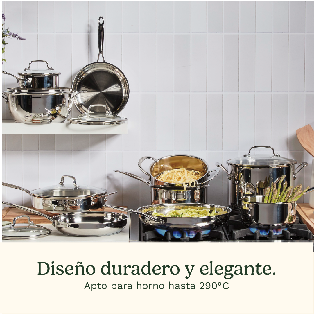 Set de Ollas de Acero Inoxidable de 11 piezas Chef ́s Classic