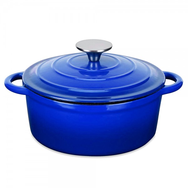 OLLA HIERRO FUNDIDO REDONDA BLEU MARSEILLE 3LTS