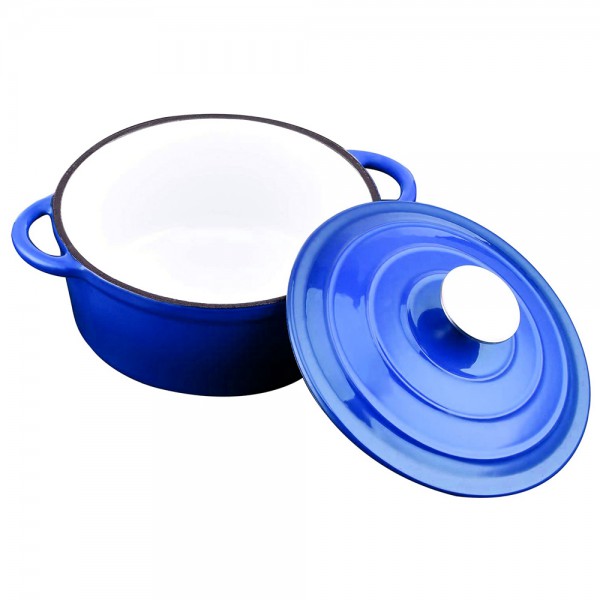 OLLA HIERRO FUNDIDO REDONDA BLEU MARSEILLE 3LTS