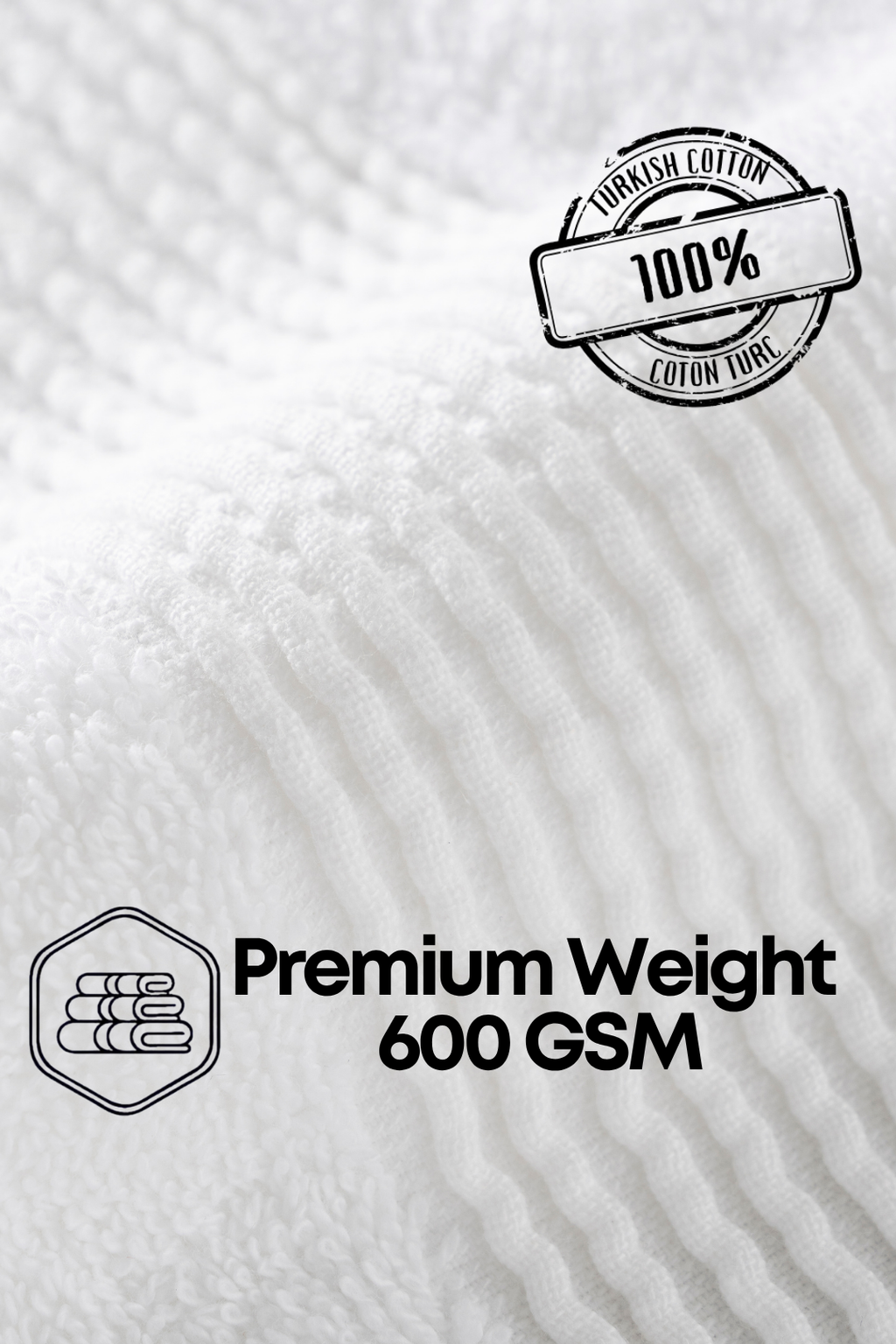 Boulevard Hand Towel Set – Ice White | 3 Pieces